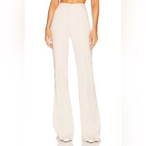 Veronica Beard Komi Limestone Light Beige Linen Blend High Waisted Pants EUC 2